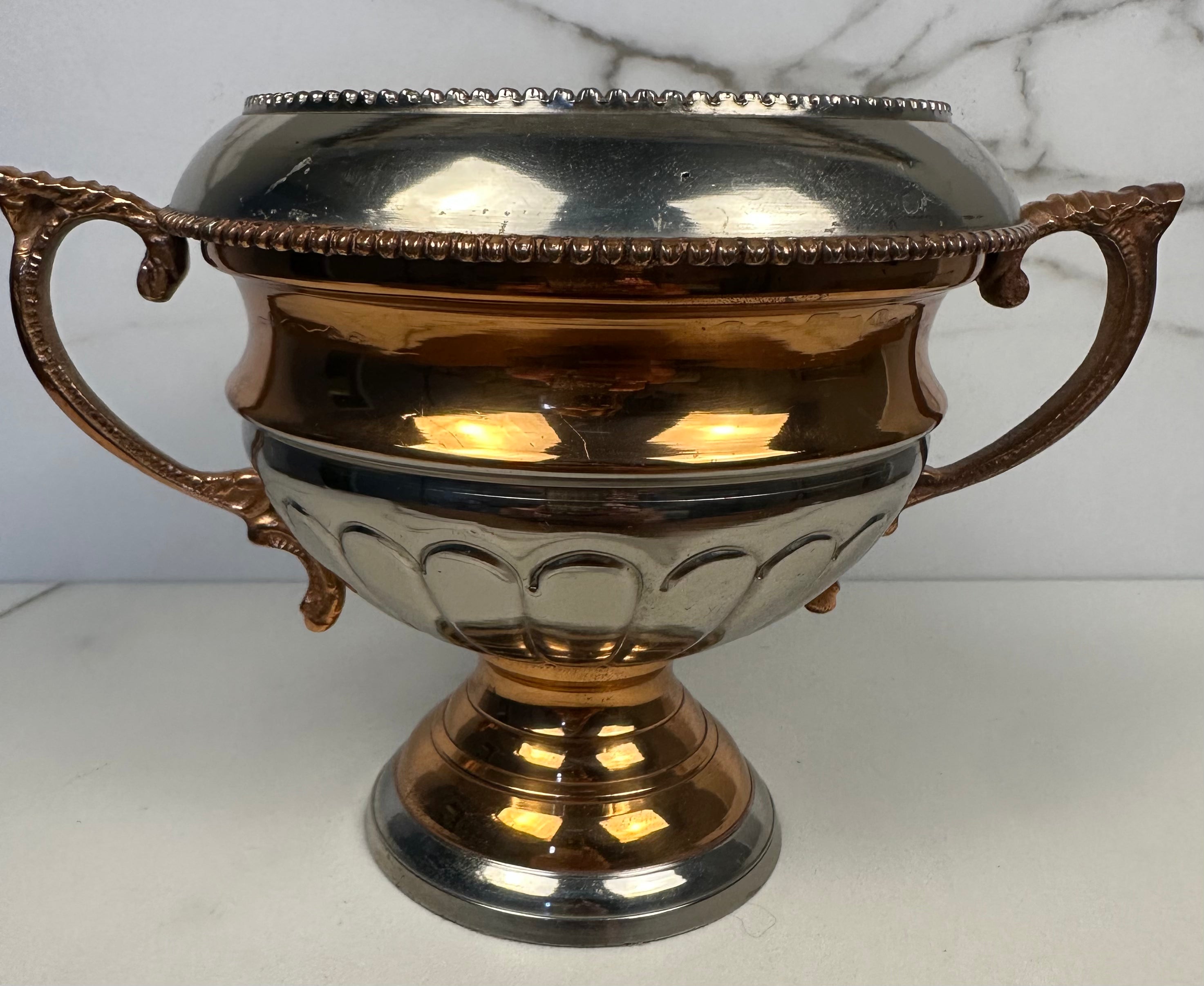 Bronze and Silver Handled Vase