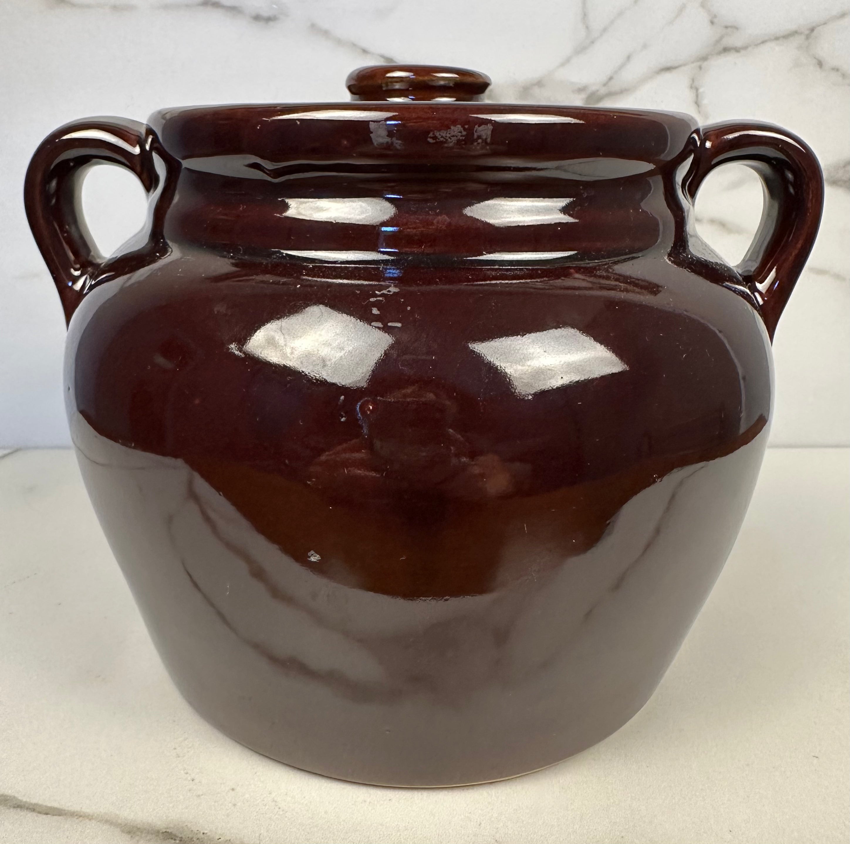 McCoy Brown Bean Stoneware Pot