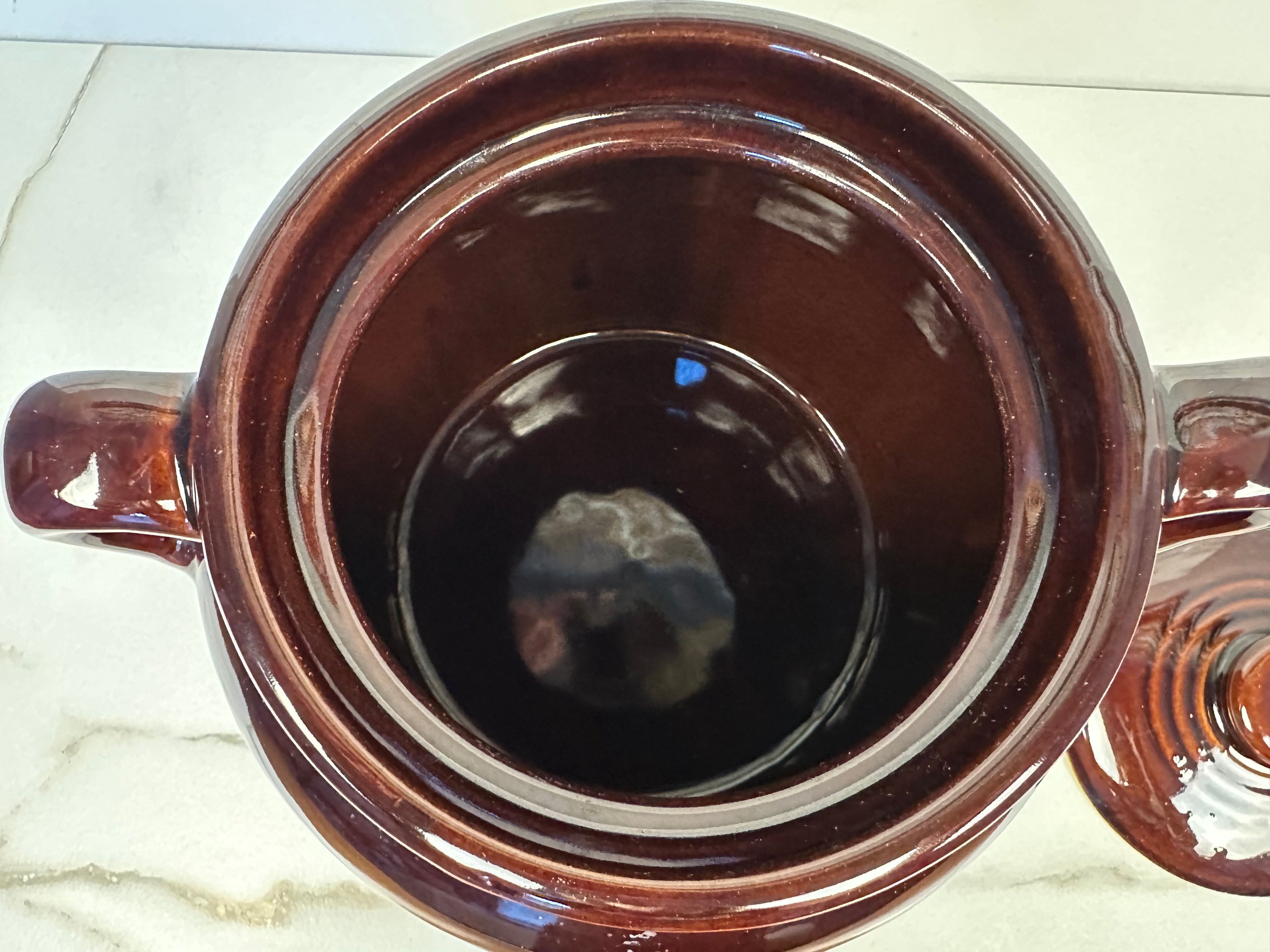 McCoy Brown Bean Stoneware Pot