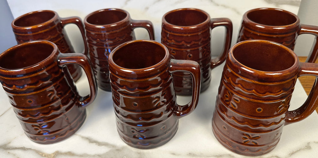 Marcrest Daisy and Dot Brown Stoneware  Mug