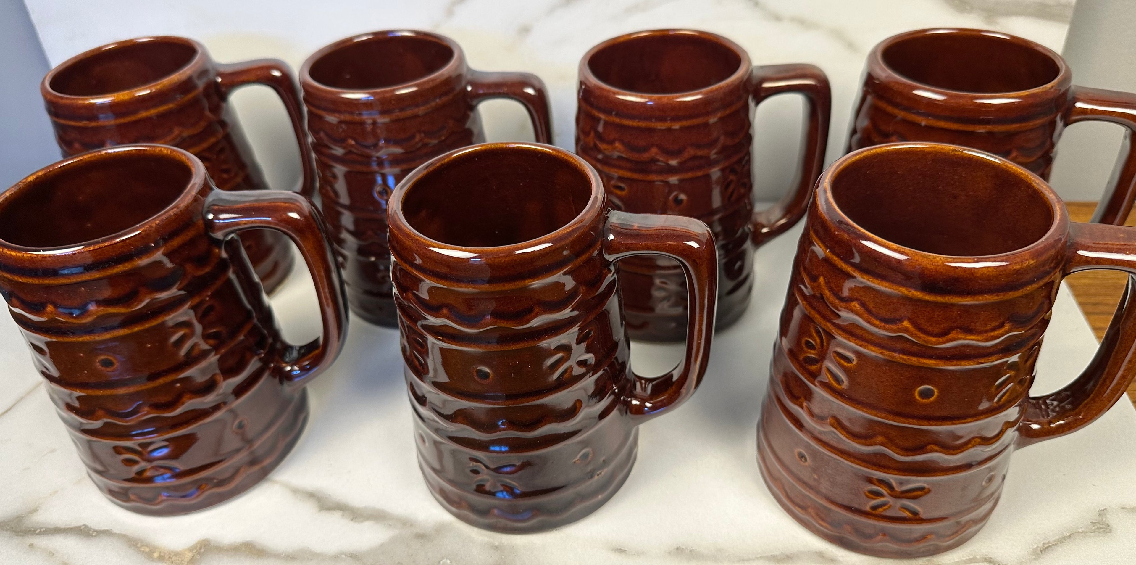 Marcrest Daisy and Dot Brown Stoneware  Mug