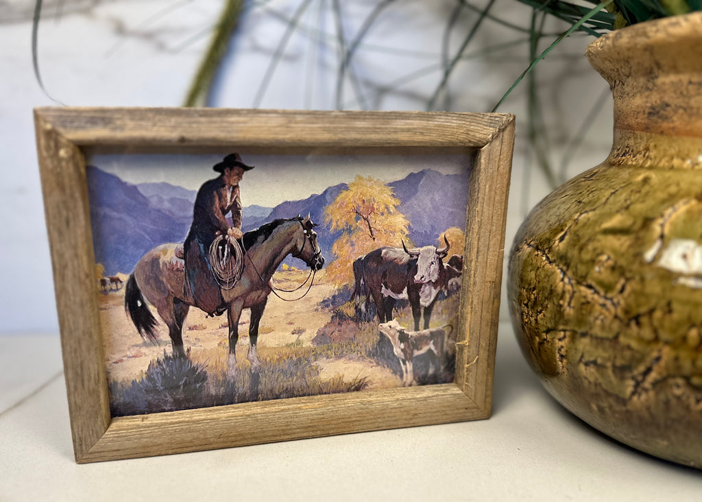 Framed Cowboy Art