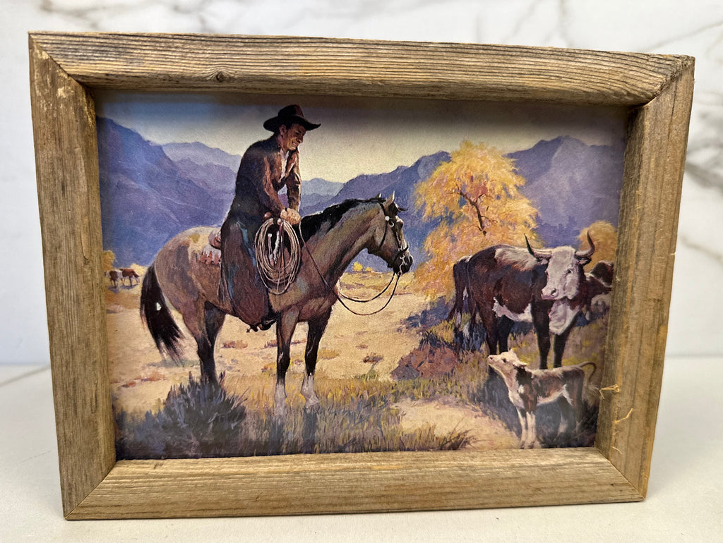 Framed Cowboy Art