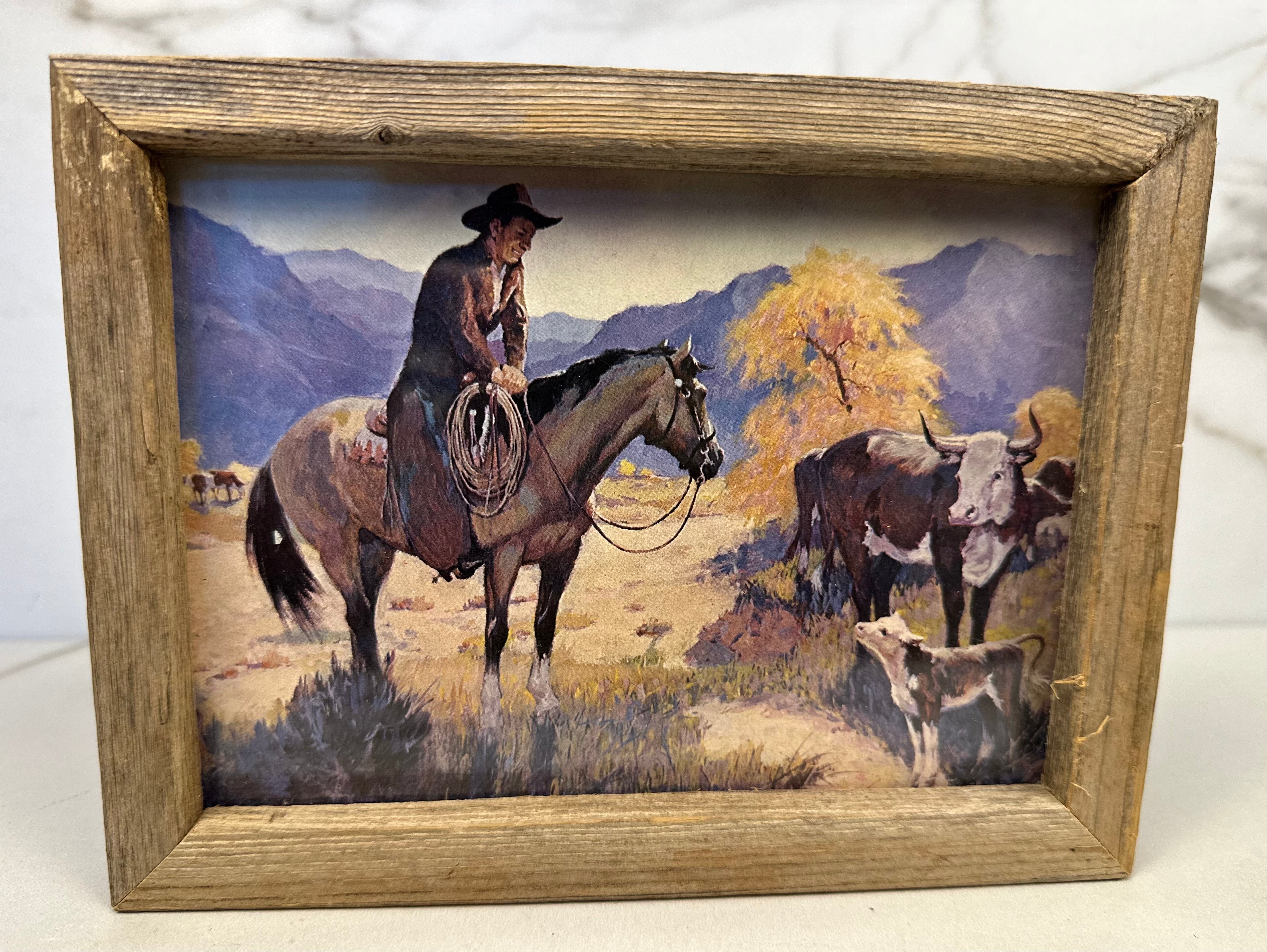 Framed Cowboy Art
