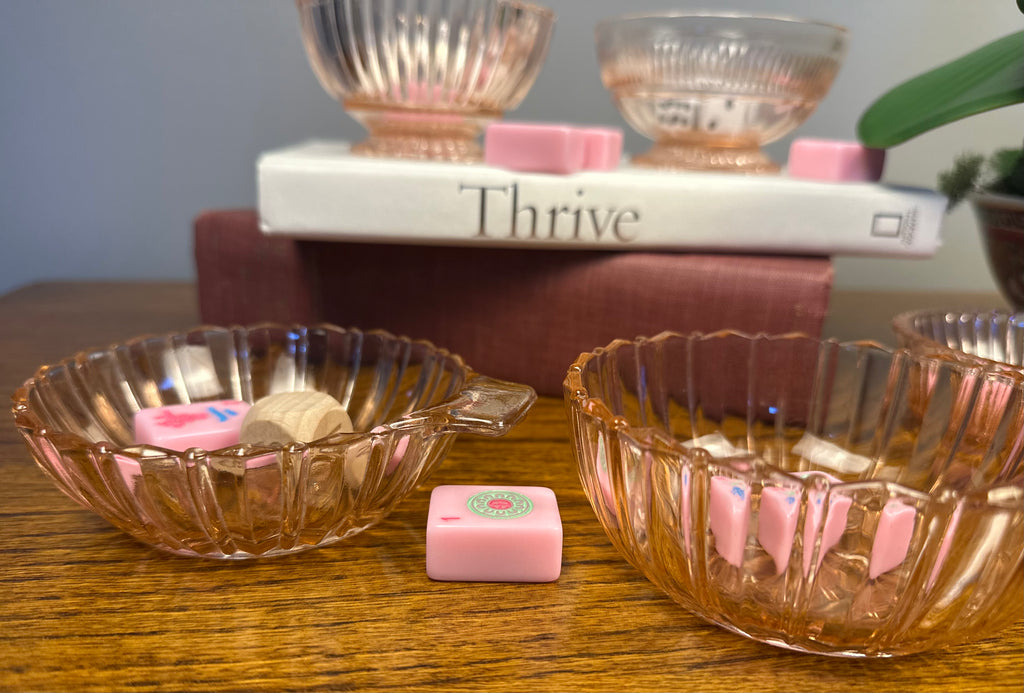 Pink Depression Glass Dessert/Berry Bowl  -  "Fortune" Hocking Glass  | Circa 1937-1938