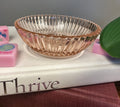 Pink Depression Glass Dessert Bowl  -  "Queen Mary - Vertical Ribbed " Anchor Hocking  | Circa 1936- 1949