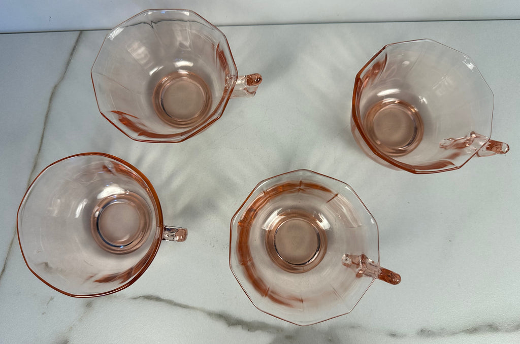 Pink Depression Glass Tea or Coffee Cup “Molly Pink” Imperial Glass  | Circa 1929- 1939