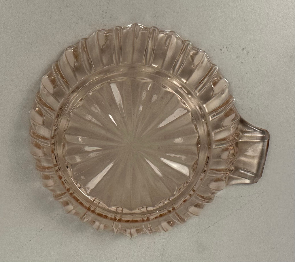 Pink Depression Glass Dessert/Berry Bowl with Handle -  "Fortune" Hocking Glass  | Circa 1937-1938