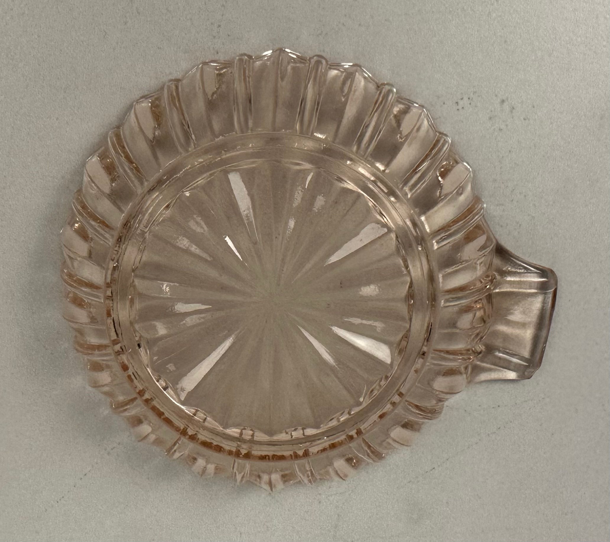 Pink Depression Glass Dessert/Berry Bowl with Handle -  "Fortune" Hocking Glass  | Circa 1937-1938