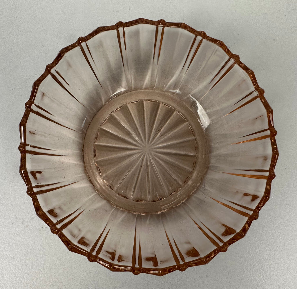 Pink Depression Glass Dessert/Berry Bowl  -  "Fortune" Hocking Glass  | Circa 1937-1938