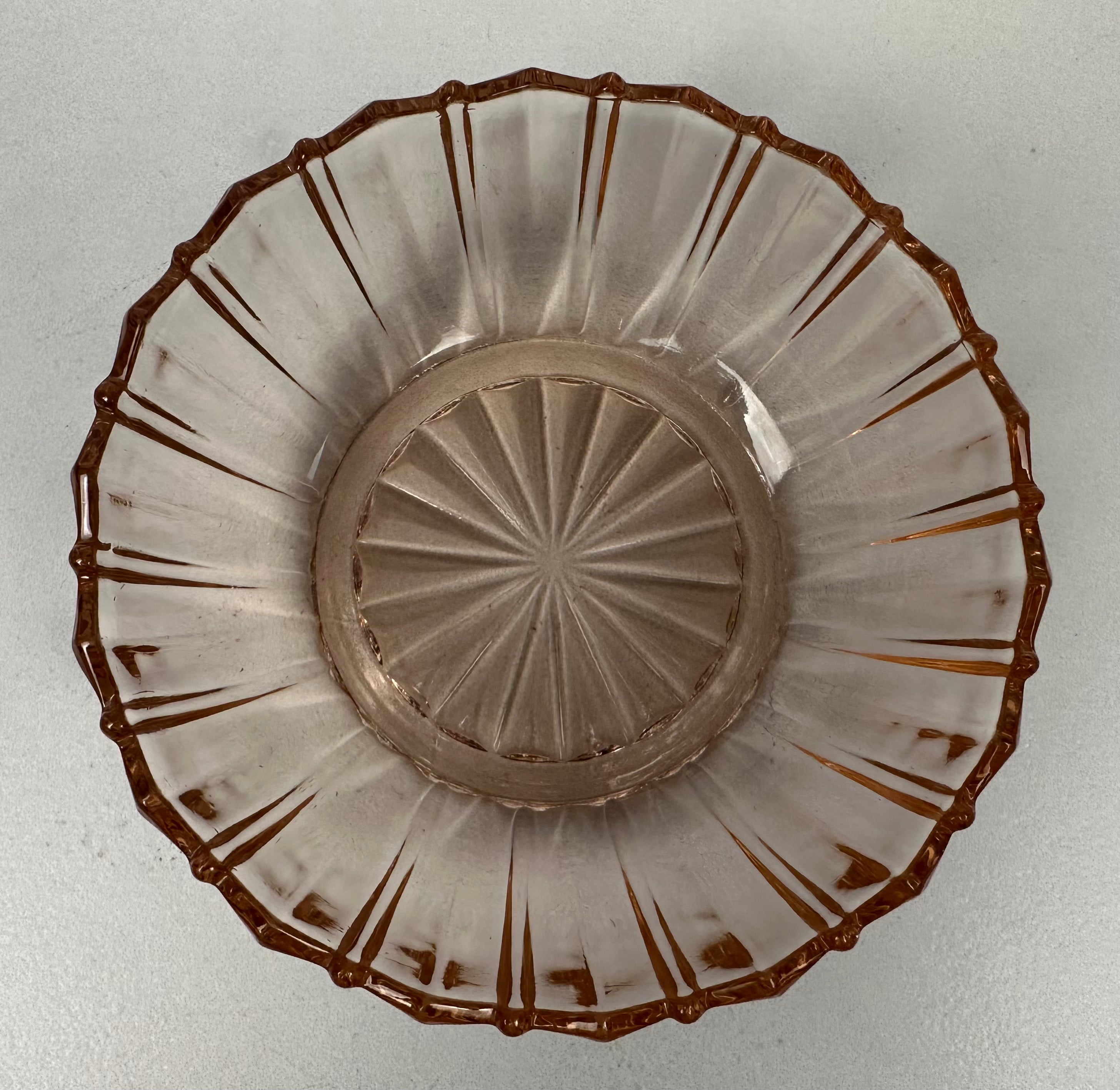 Pink Depression Glass Dessert/Berry Bowl  -  "Fortune" Hocking Glass  | Circa 1937-1938