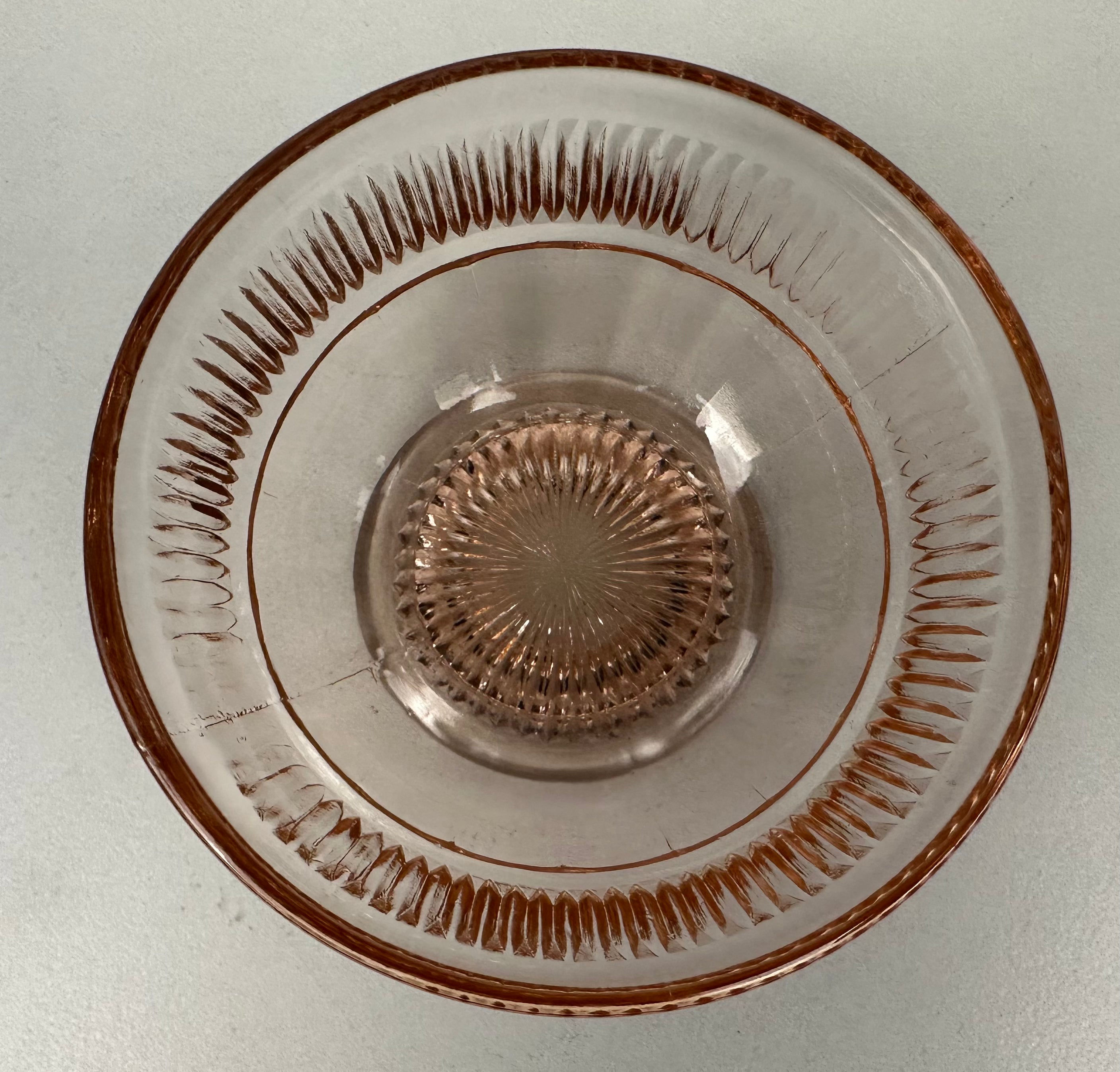 Pink Depression Glass Footed Sherbet Bowl  -  "Coronation” Hocking Glass | 1936- 1940