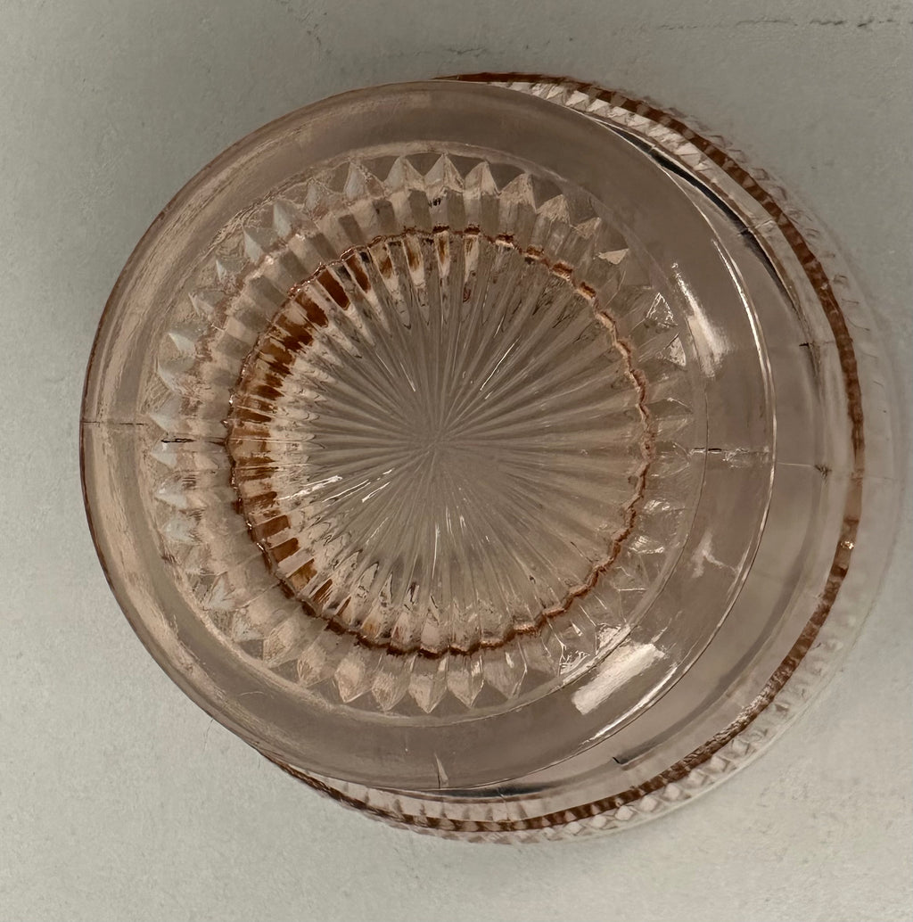 Pink Depression Glass Footed Sherbet Bowl  -  "Coronation” Hocking Glass | 1936- 1940