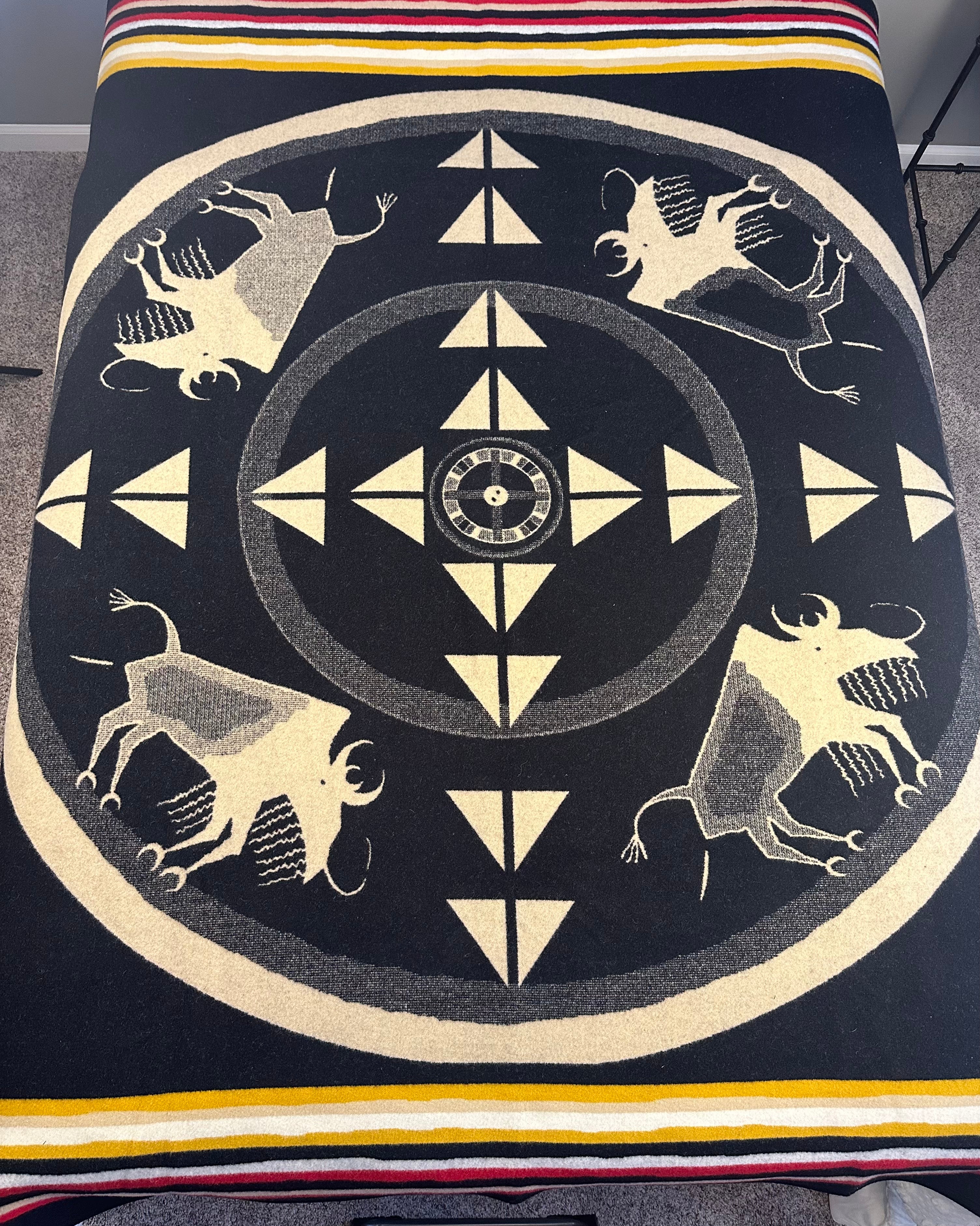 Pendleton Wool "Buffalo Nation" Reversible Blanket with Tags