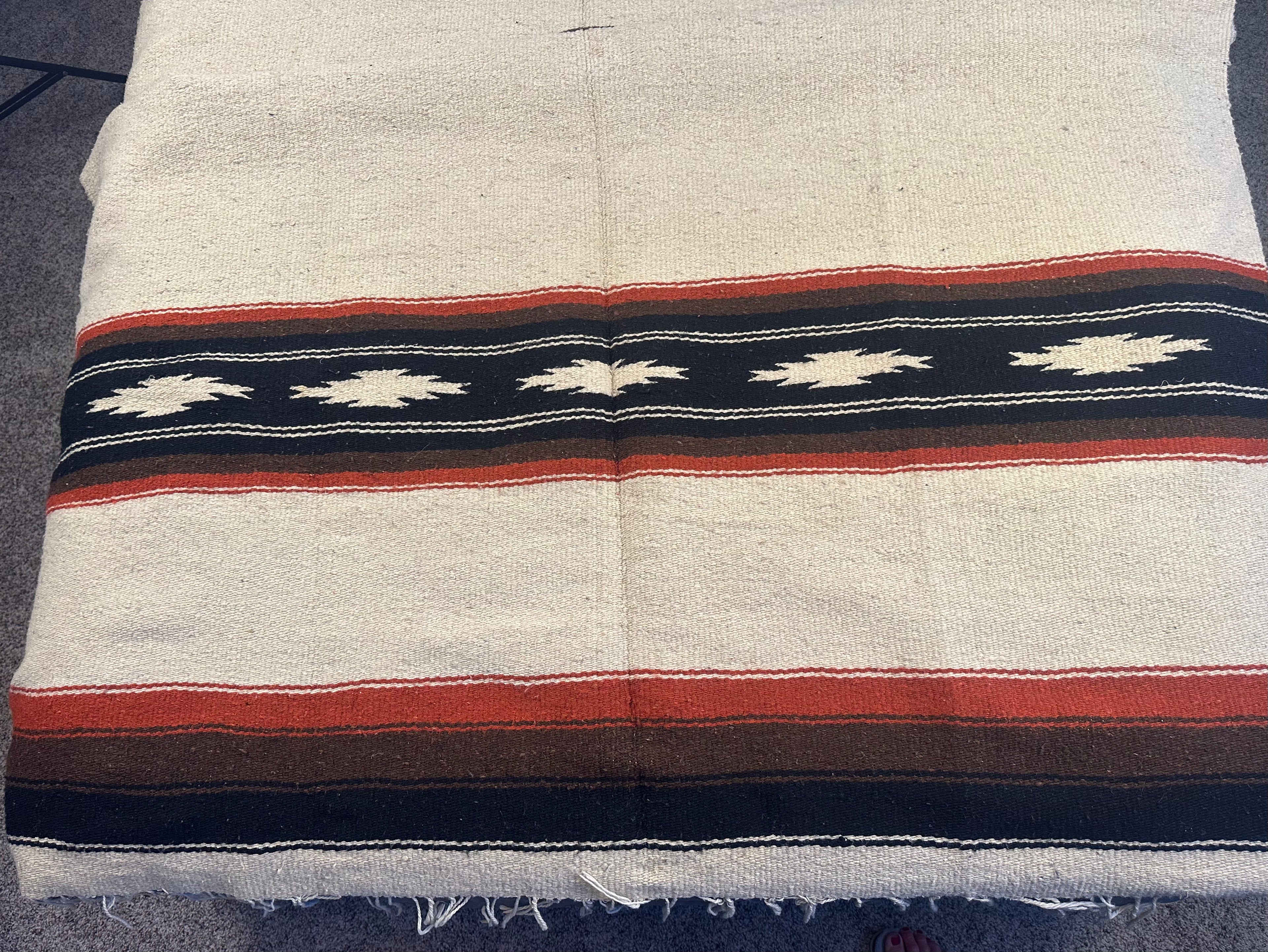 Warm Earth Tone Navajo Blanket
