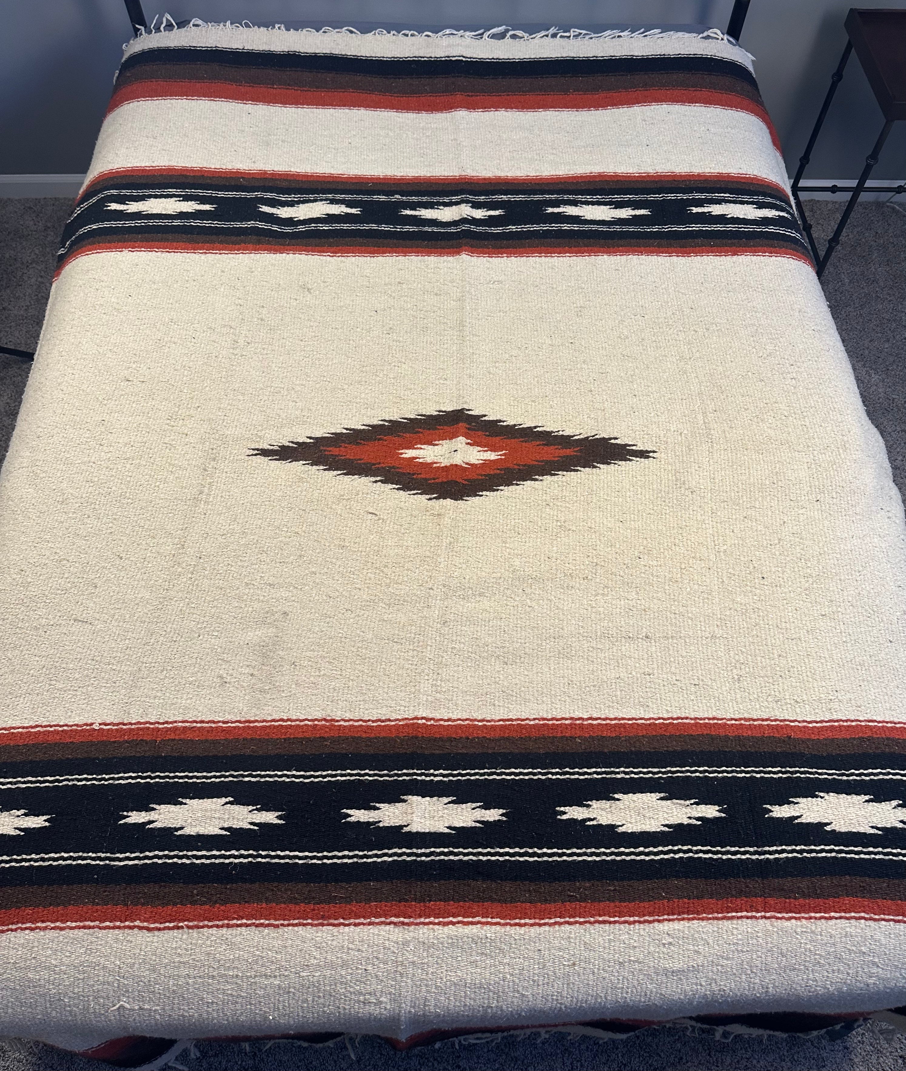 Warm Earth Tone Navajo Blanket