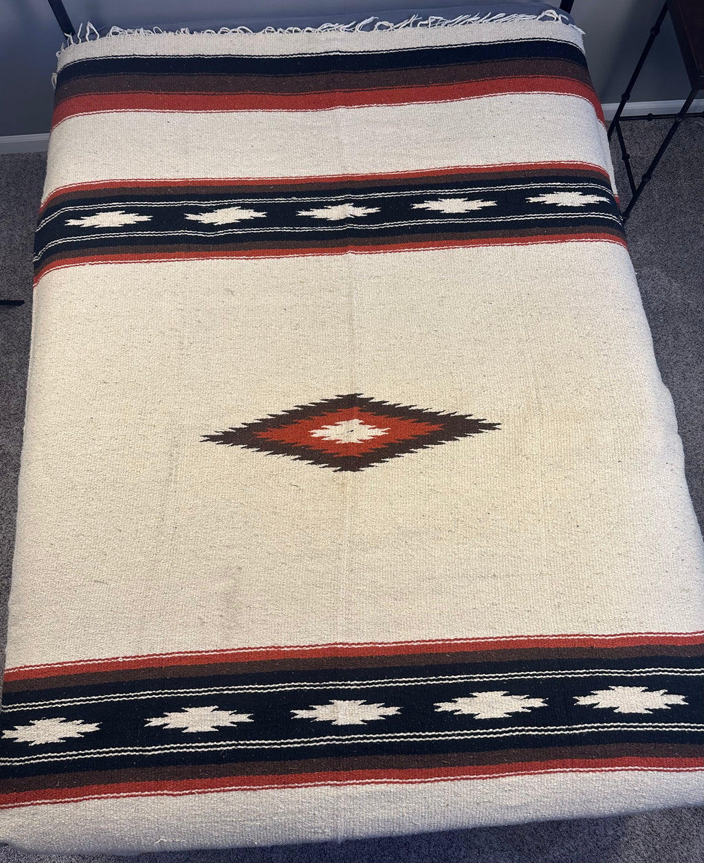 Warm Earth Tone Navajo Blanket