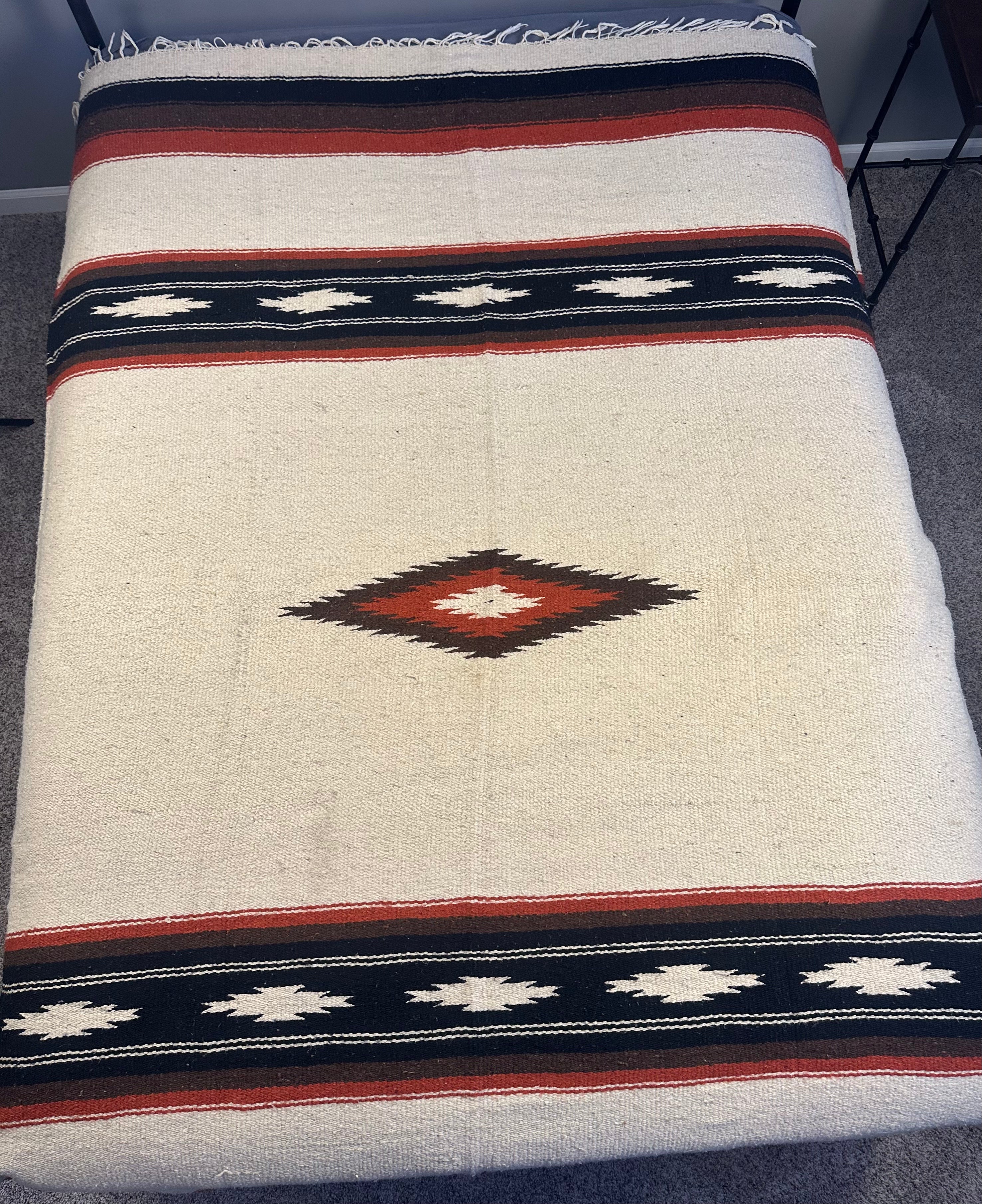 Warm Earth Tone Navajo Blanket