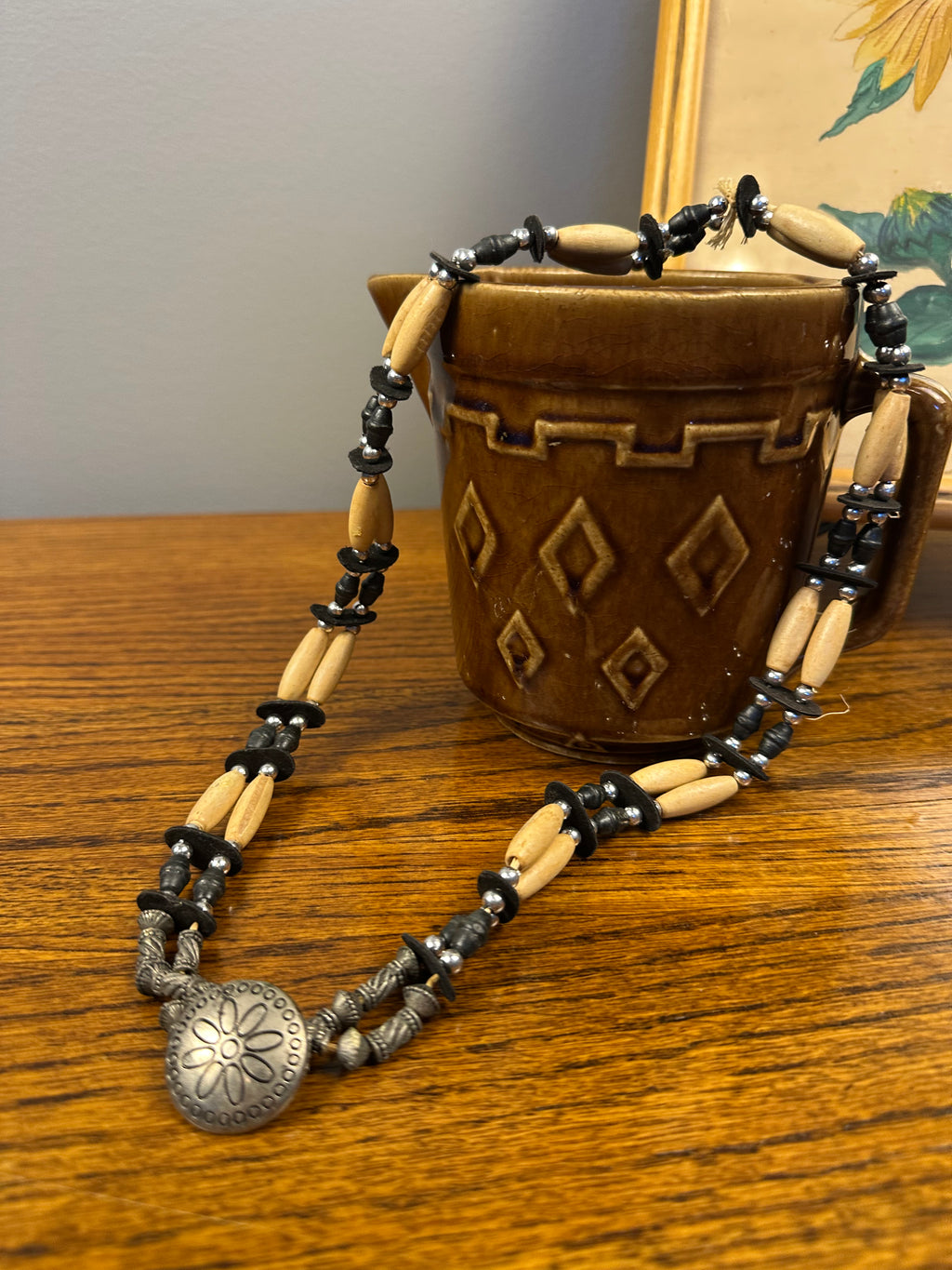 Wood and Metal Necklace