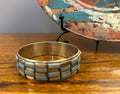 Silver Tone Metal and Turquoise Look Stone Bracelet