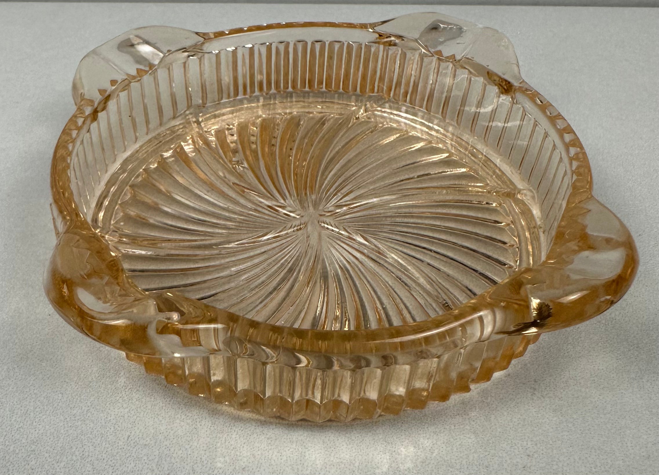 Pink Depression Glass Ashtray/Coaster   -  "Diana” Federal Glass | 1937- 1941