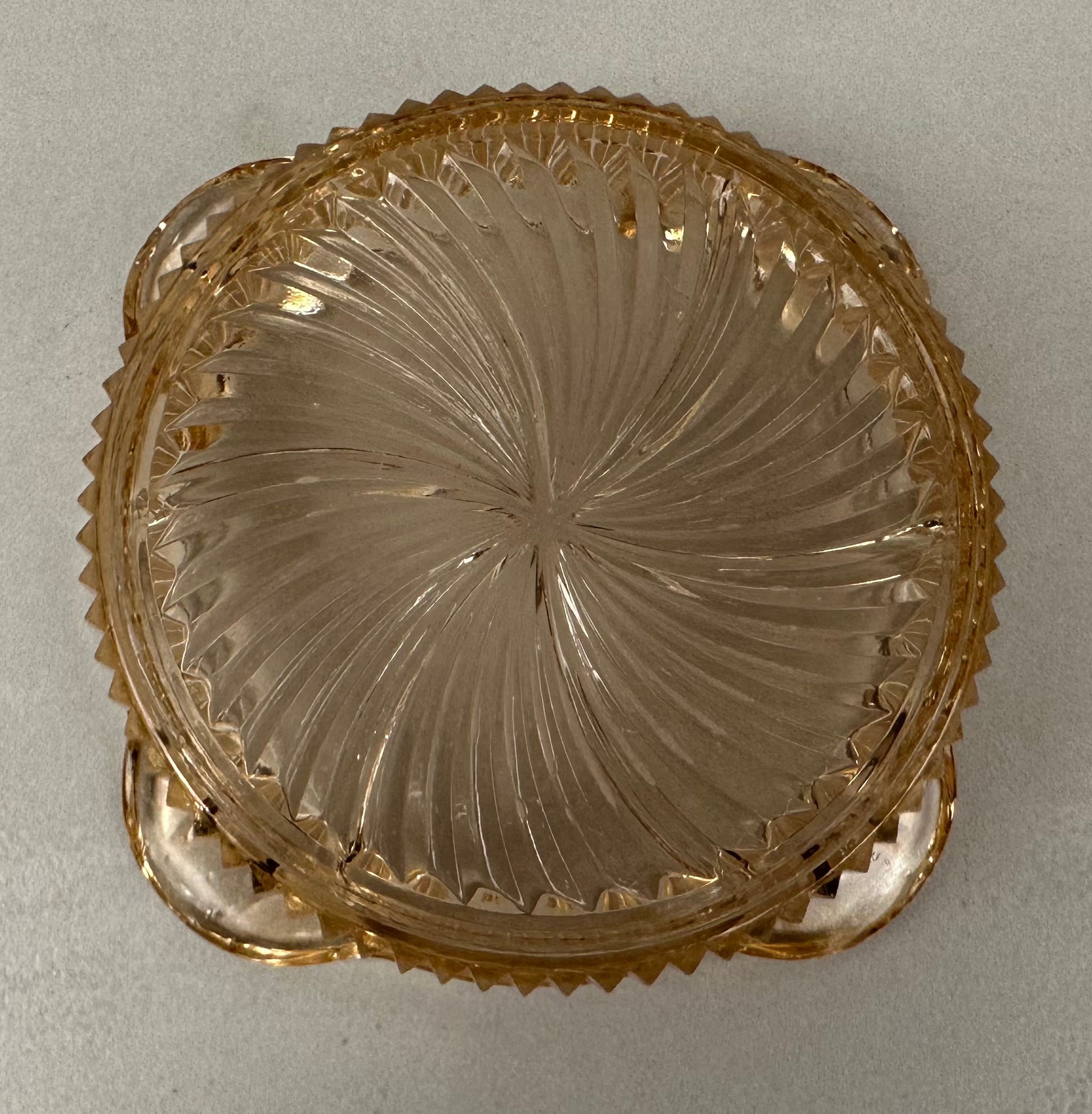 Pink Depression Glass Ashtray/Coaster   -  "Diana” Federal Glass | 1937- 1941