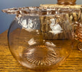 Pink Depression Glass Globe Bowl  -  "Old Colony Open Lace” Anchor Hocking | 1935- 1938