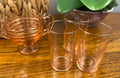 Pink Depression Glass 5 ounce Tumbler  -  unknown pattern and maker |