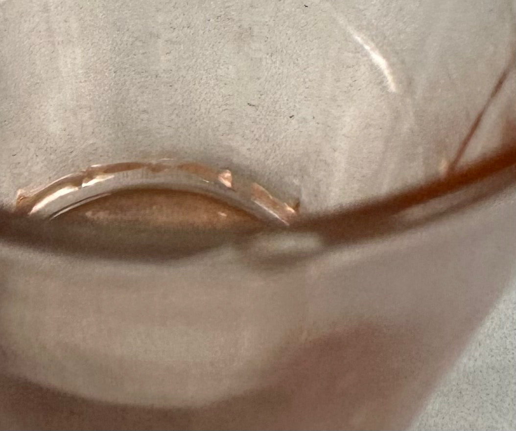 Pink Depression Glass 5 ounce Tumbler  -  unknown pattern and maker |