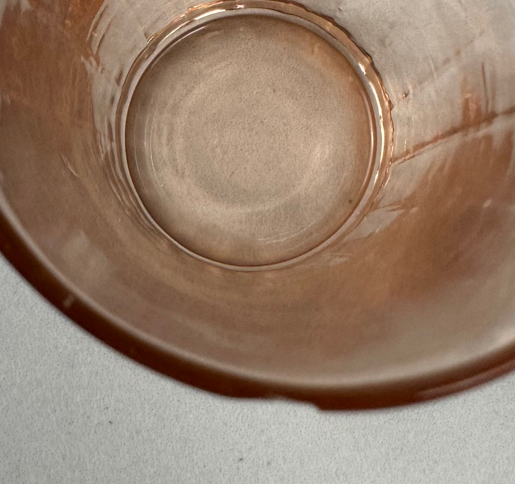 Pink Depression Glass 5 ounce Tumbler  -  unknown pattern and maker |