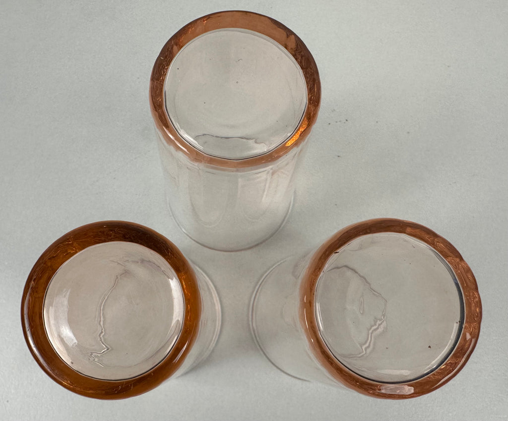 Pink Depression Glass 5 ounce Tumbler  -  unknown pattern and maker |