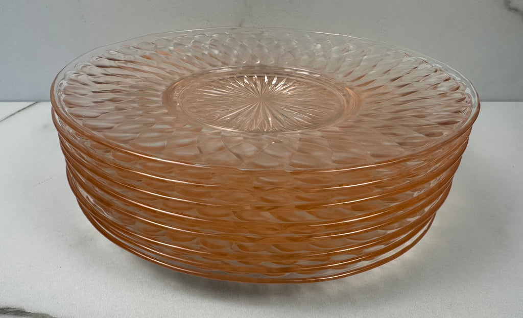 Pink Depression 8in Plate  - “Diana” Federal Glass Co | 1937-1941