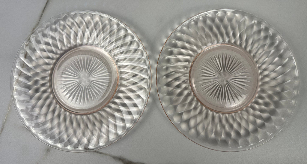 Pink Depression 8in Plate  - “Diana” Federal Glass Co | 1937-1941