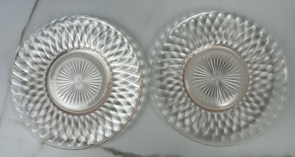 Pink Depression 8in Plate  - “Diana” Federal Glass Co | 1937-1941