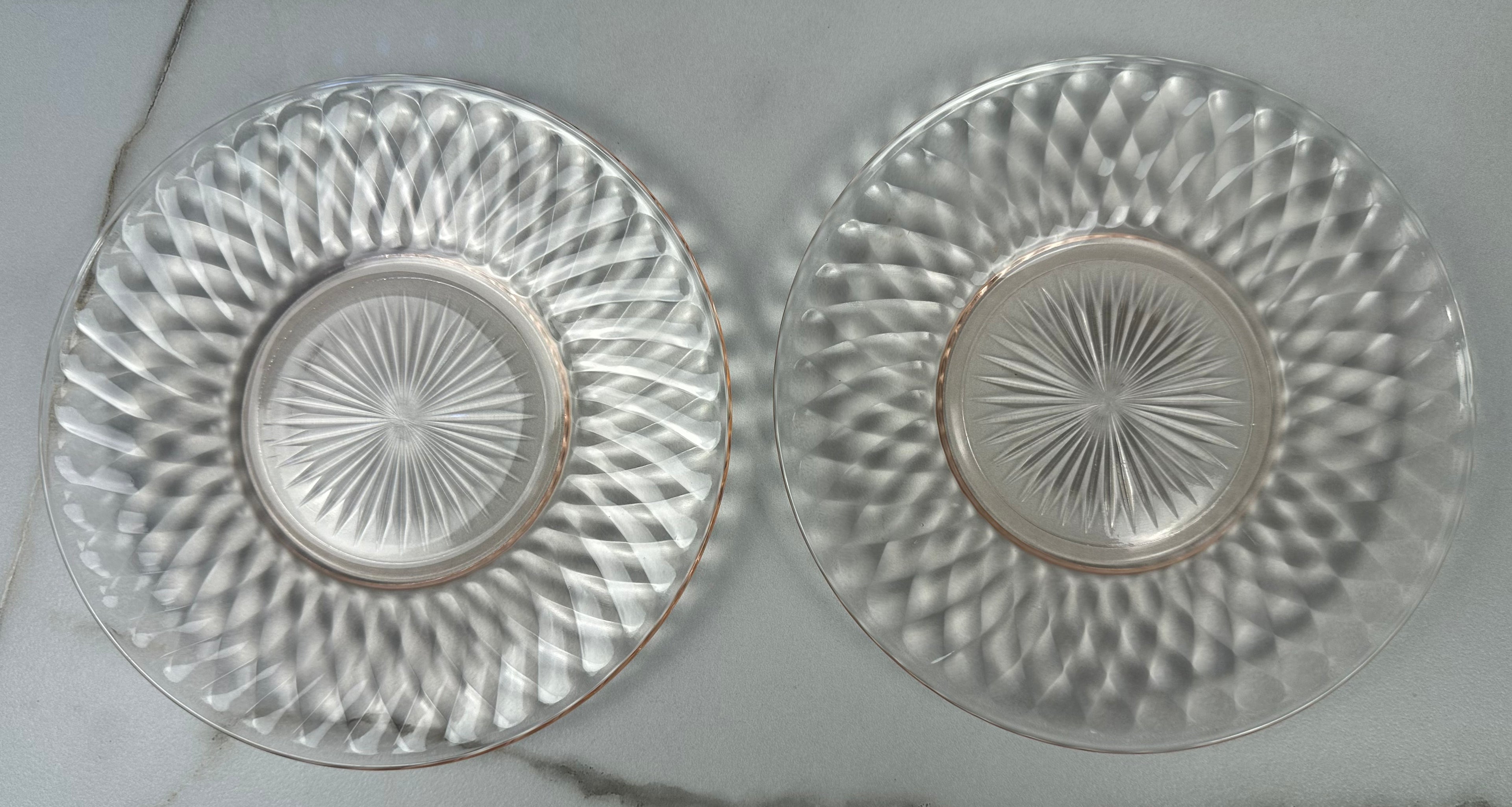 Pink Depression 8in Plate  - “Diana” Federal Glass Co | 1937-1941
