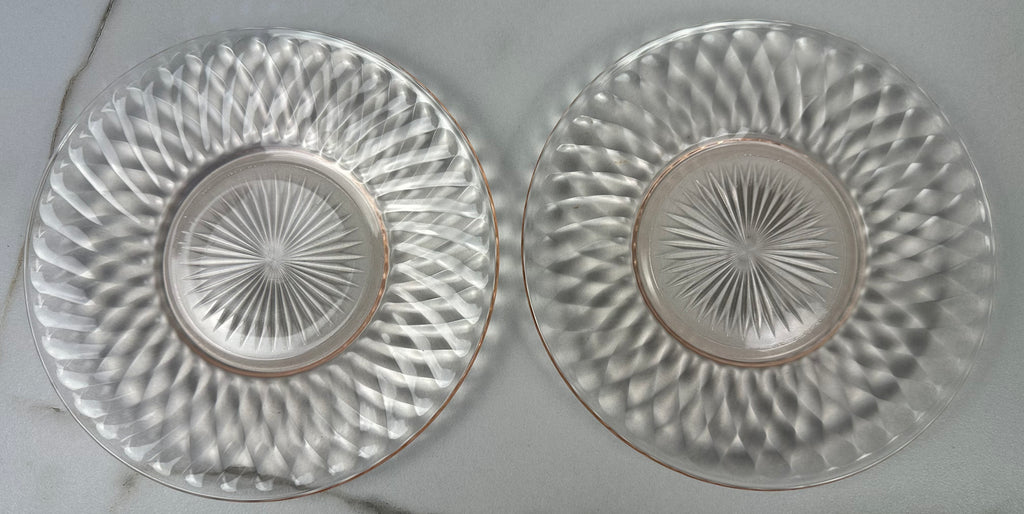 Pink Depression 8in Plate  - “Diana” Federal Glass Co | 1937-1941