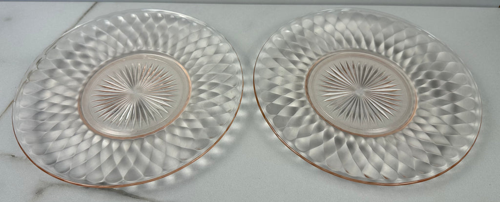 Pink Depression 8in Plate  - “Diana” Federal Glass Co | 1937-1941