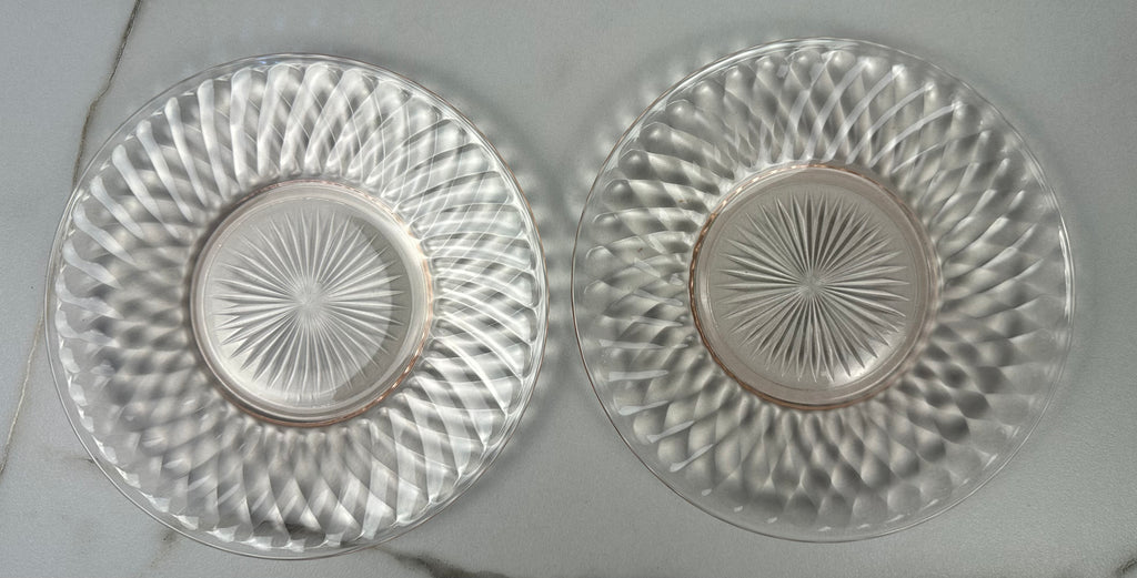 Pink Depression 8in Plate  - “Diana” Federal Glass Co | 1937-1941