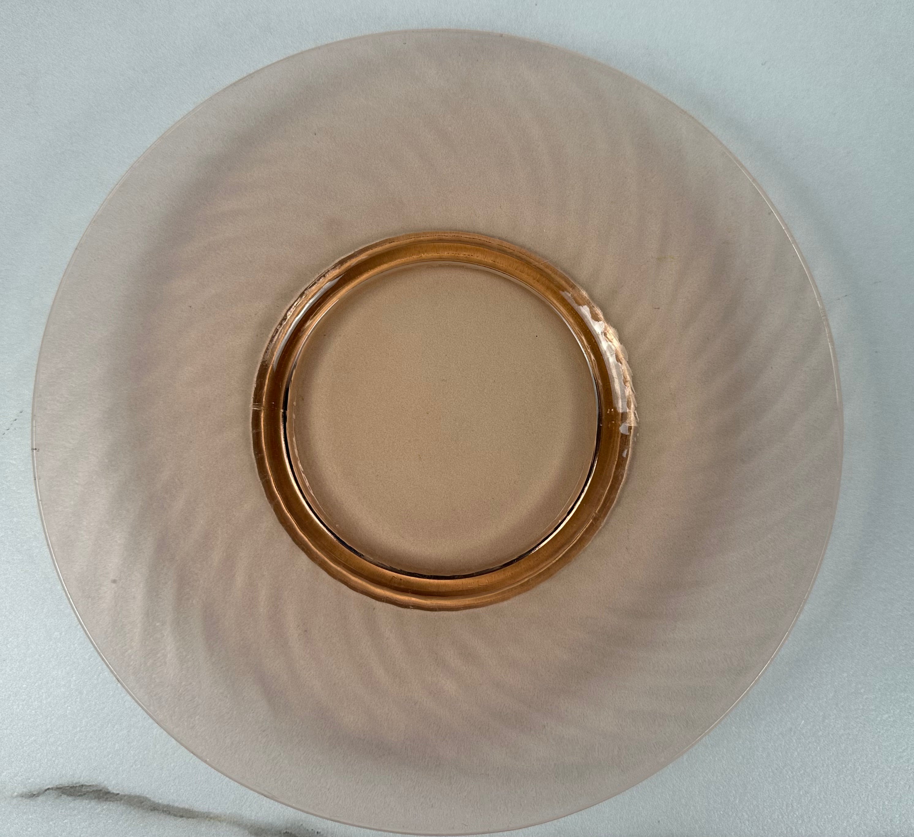 Pink Depression Glass 8 inch Plate - “Twisted Optic” Imperial Glass Co  | 1927-1930