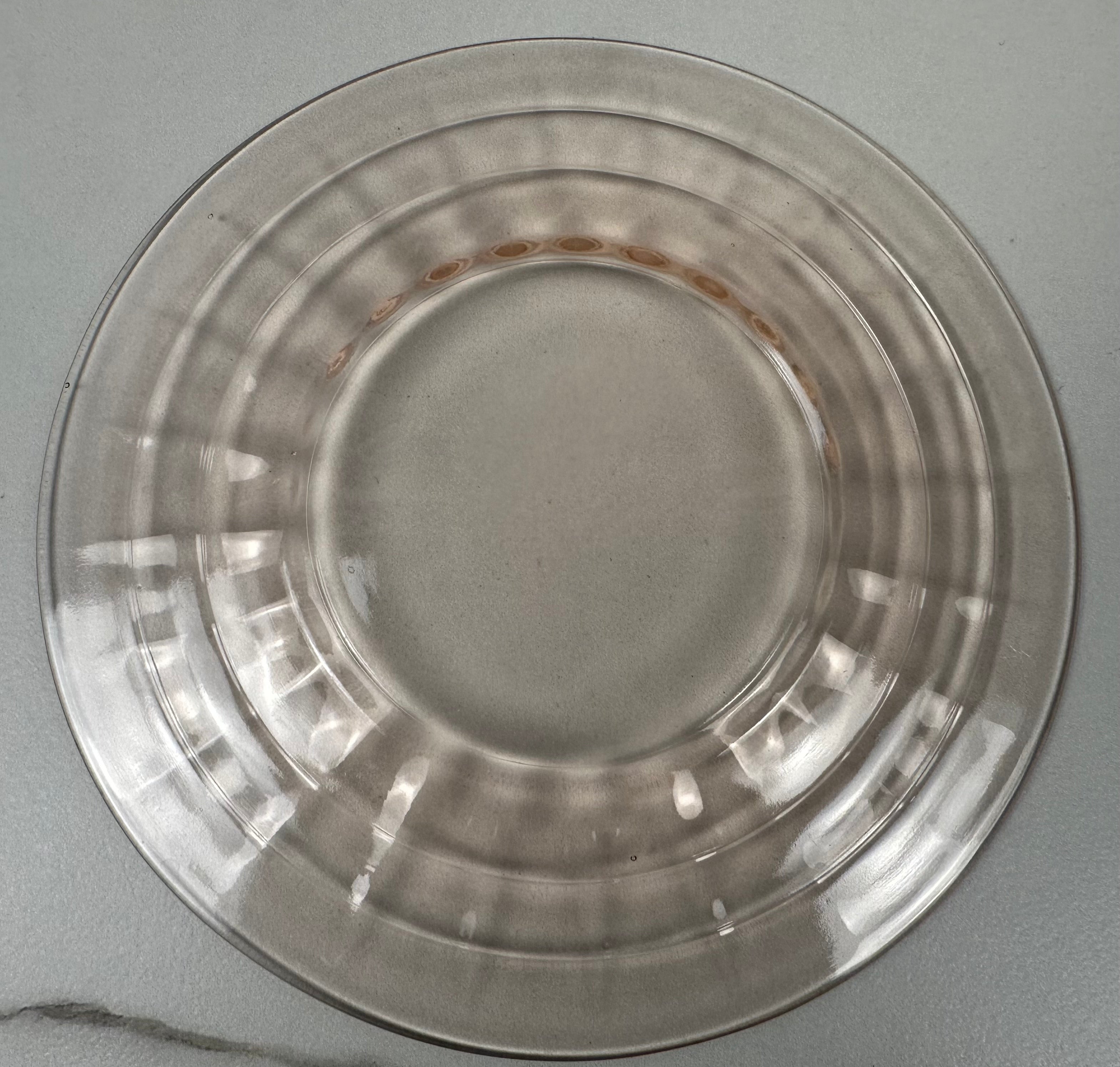 Pink Depression Glass 8 inch Plate - “Block Optic”  Anchor Hocking   | Circa 1929-1933