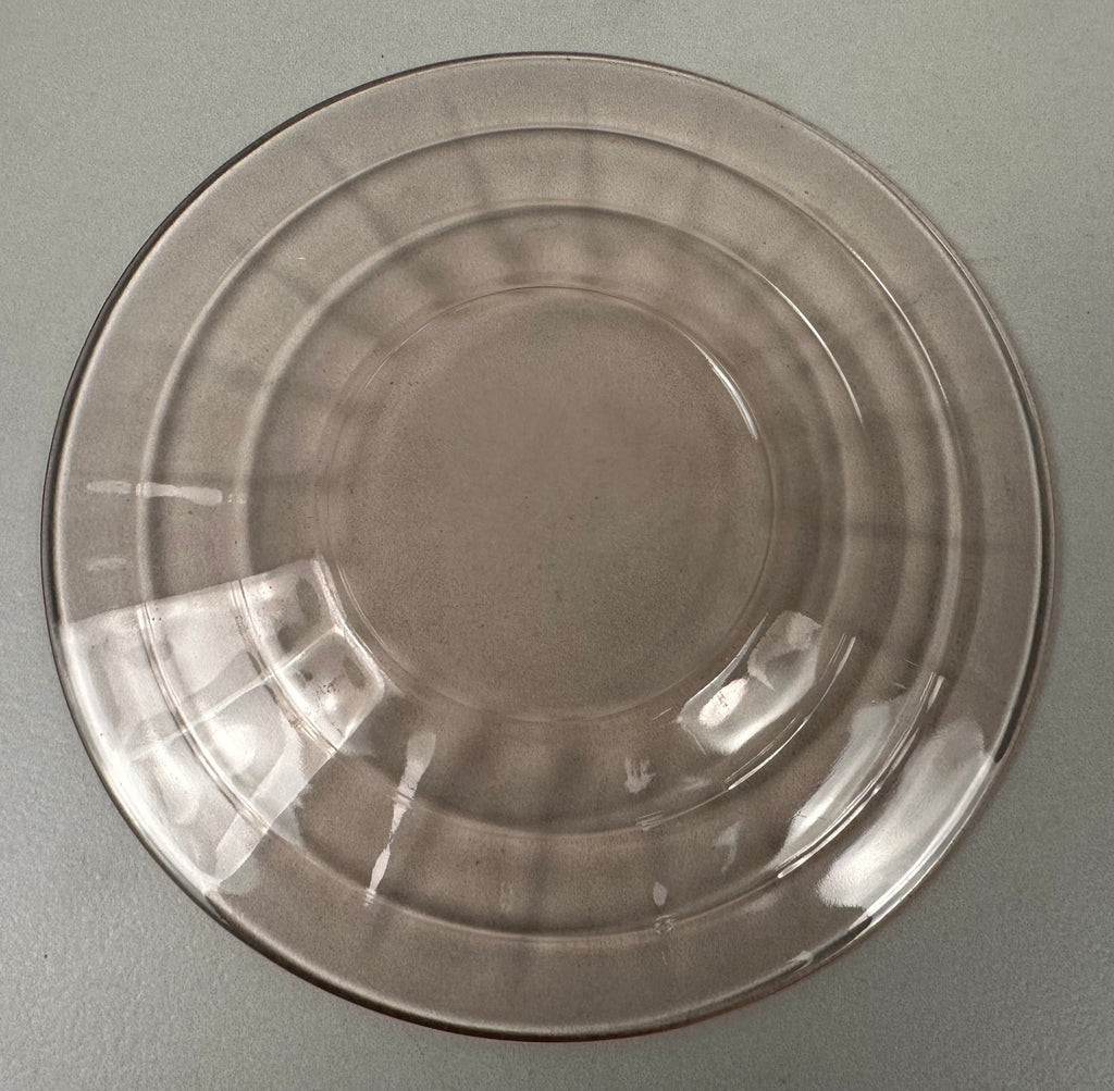 Pink Depression Glass 6 1/4 Inch Plate - “Block Optic”  Anchor Hocking |  Circa 1929-1933