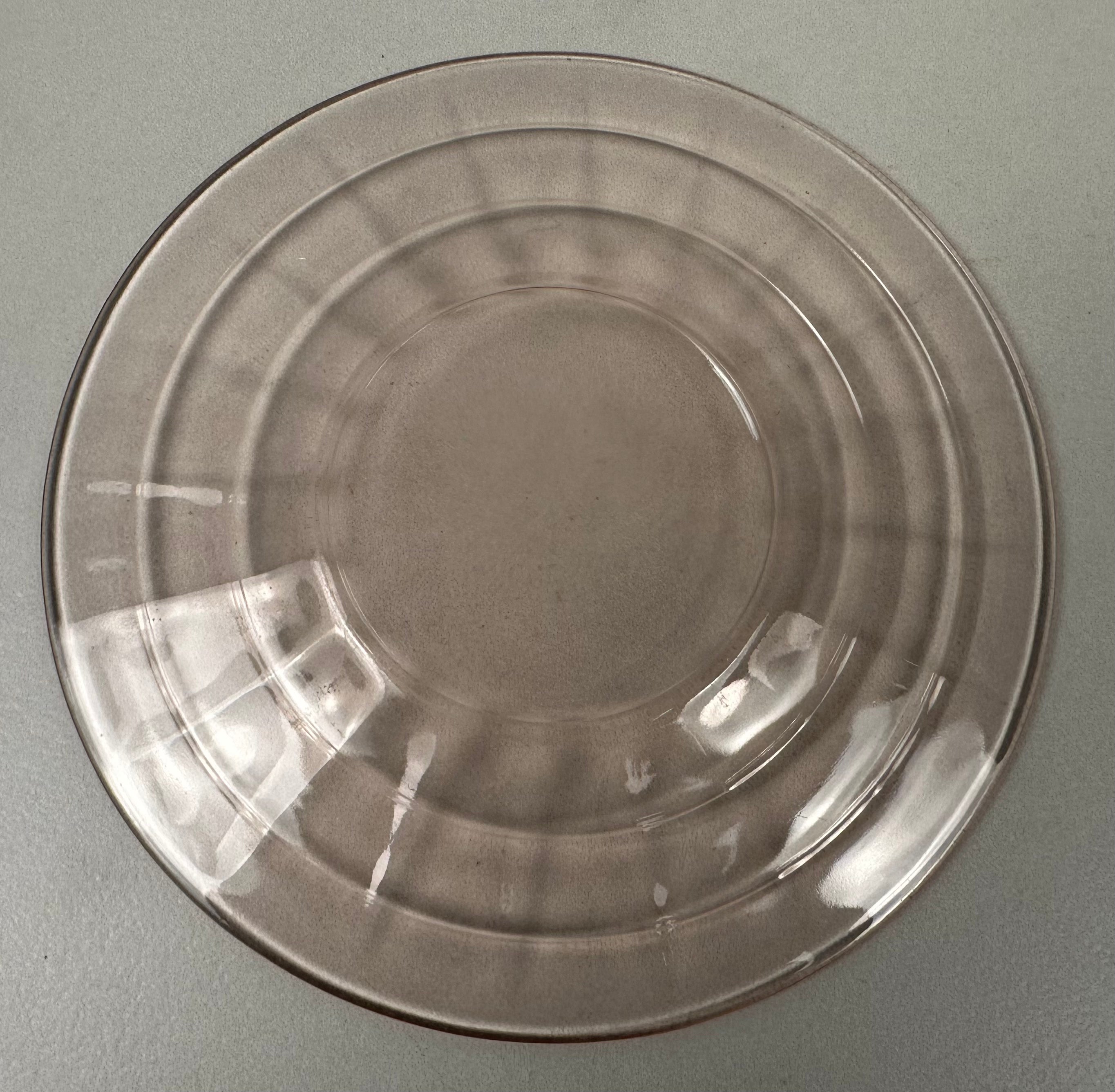 Pink Depression Glass 6 1/4 Inch Plate - “Block Optic”  Anchor Hocking |  Circa 1929-1933