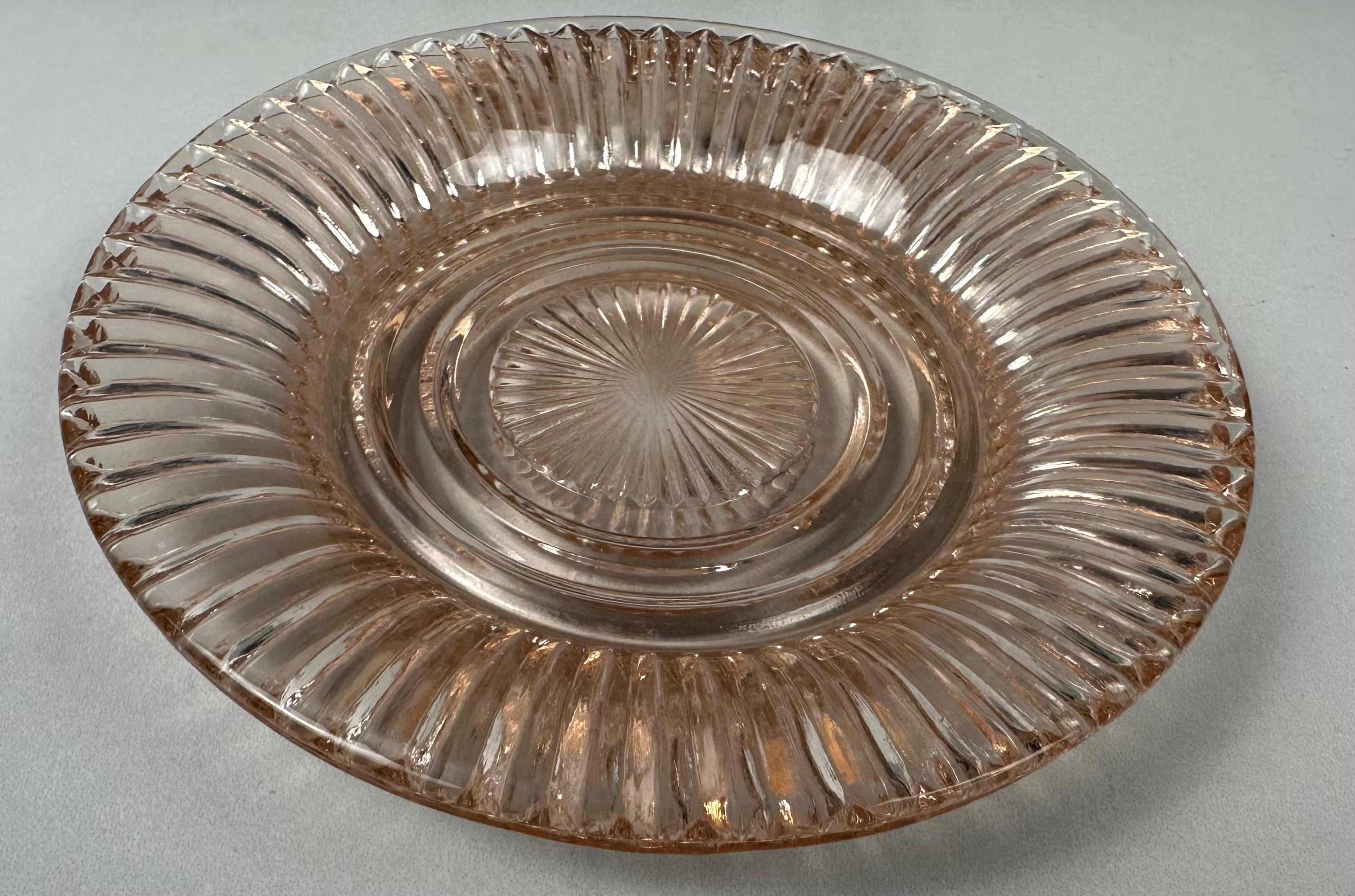 Pink Depression Glass 6 inch Plate - “Diana” Federal Glass Co.  | Circa 1937-1941