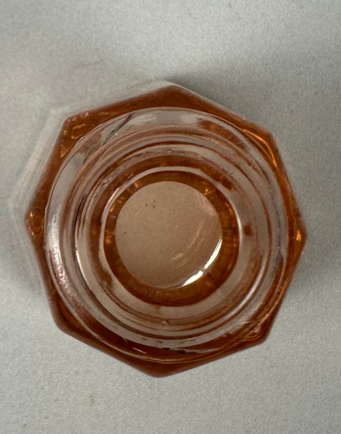 Pink Depression Glass Shaker (no top) - Unknown Maker and Pattern | Circa 1930’s