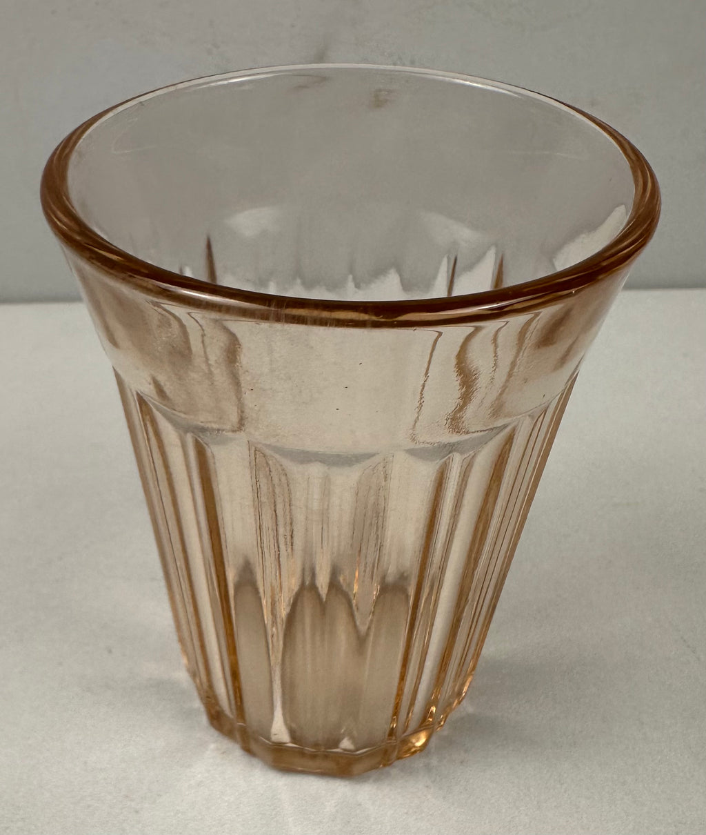 Pink Depression Glass 9 ounce Juice Tumbler - “Fortune” Hocking Glass  | Circa 1937-1938
