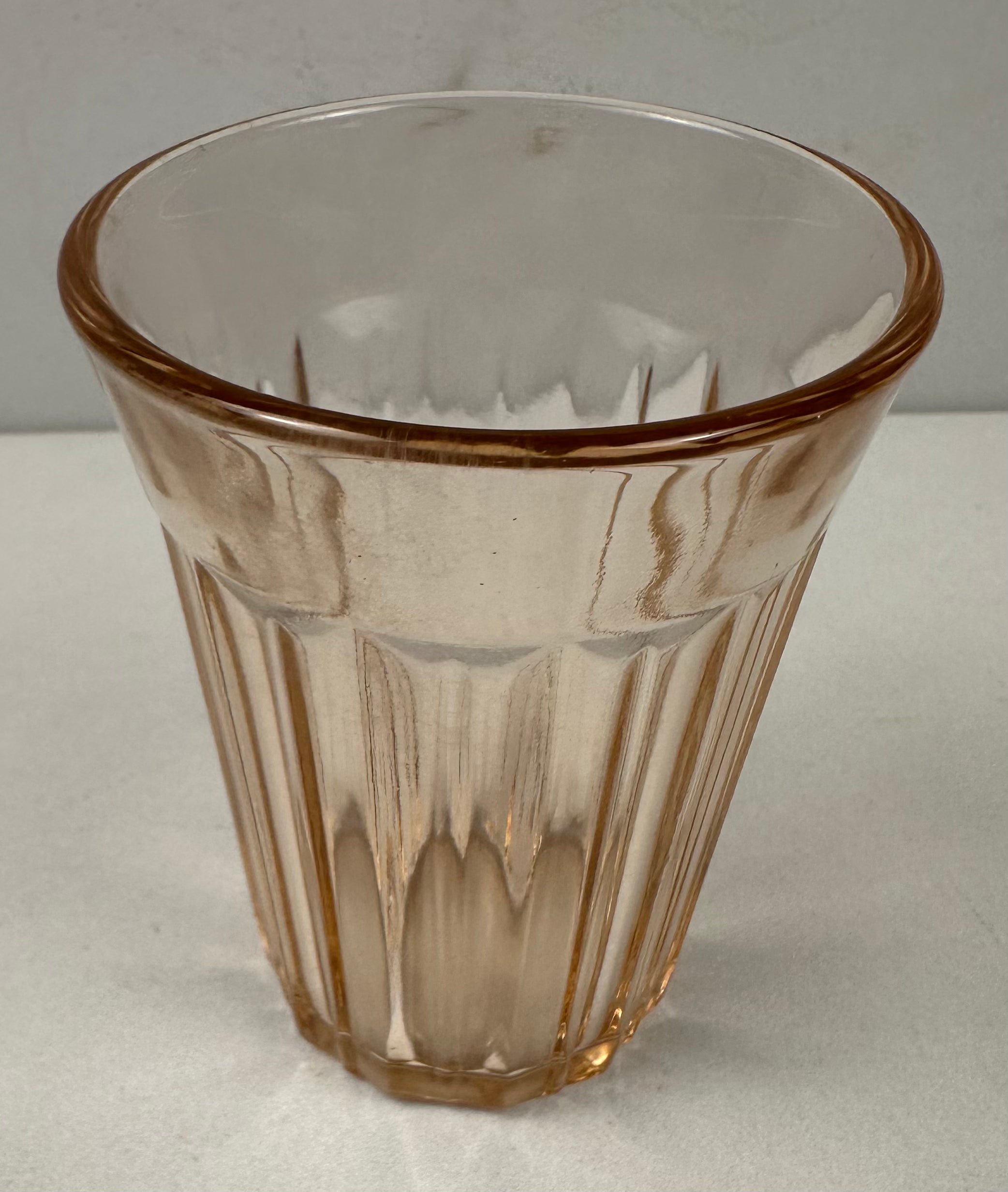 Pink Depression Glass 9 ounce Juice Tumbler - “Fortune” Hocking Glass  | Circa 1937-1938