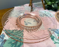 Pink Depression Glass 8 inch Plate - “Twisted Optic” Imperial Glass Co  | 1927-1930