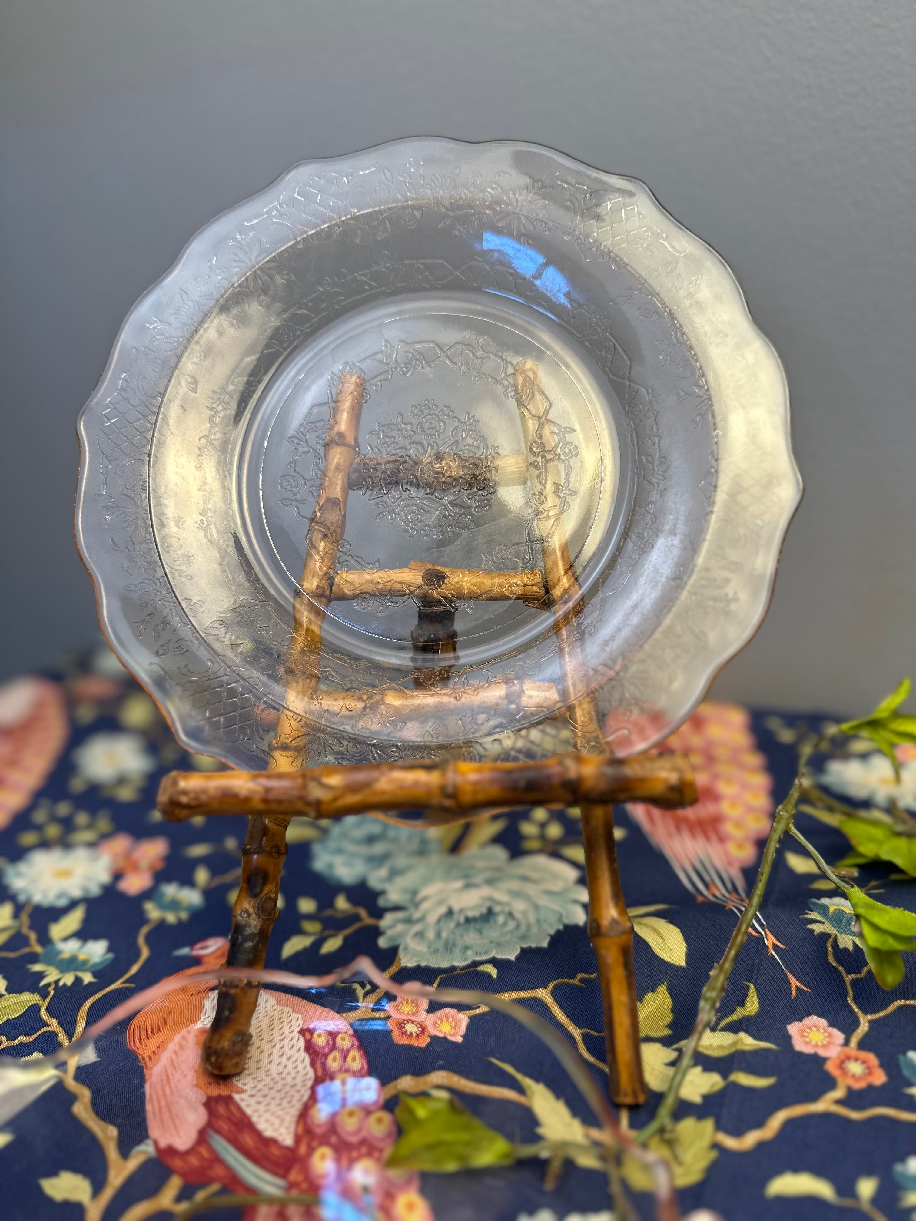 Pink Depression Glass Luncheon Plate - "Normandie" Federal Glass | Circa 1933-1940