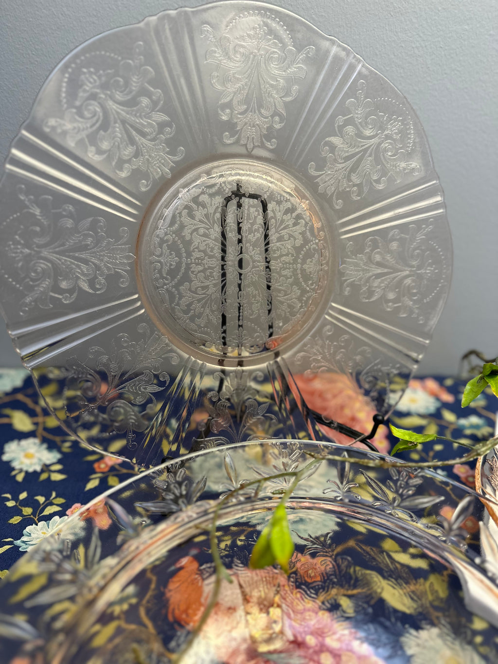 Pink Depression Glass  Platter -  “American Sweetheart”  Macbeth- Evans | Circa 1930-1936