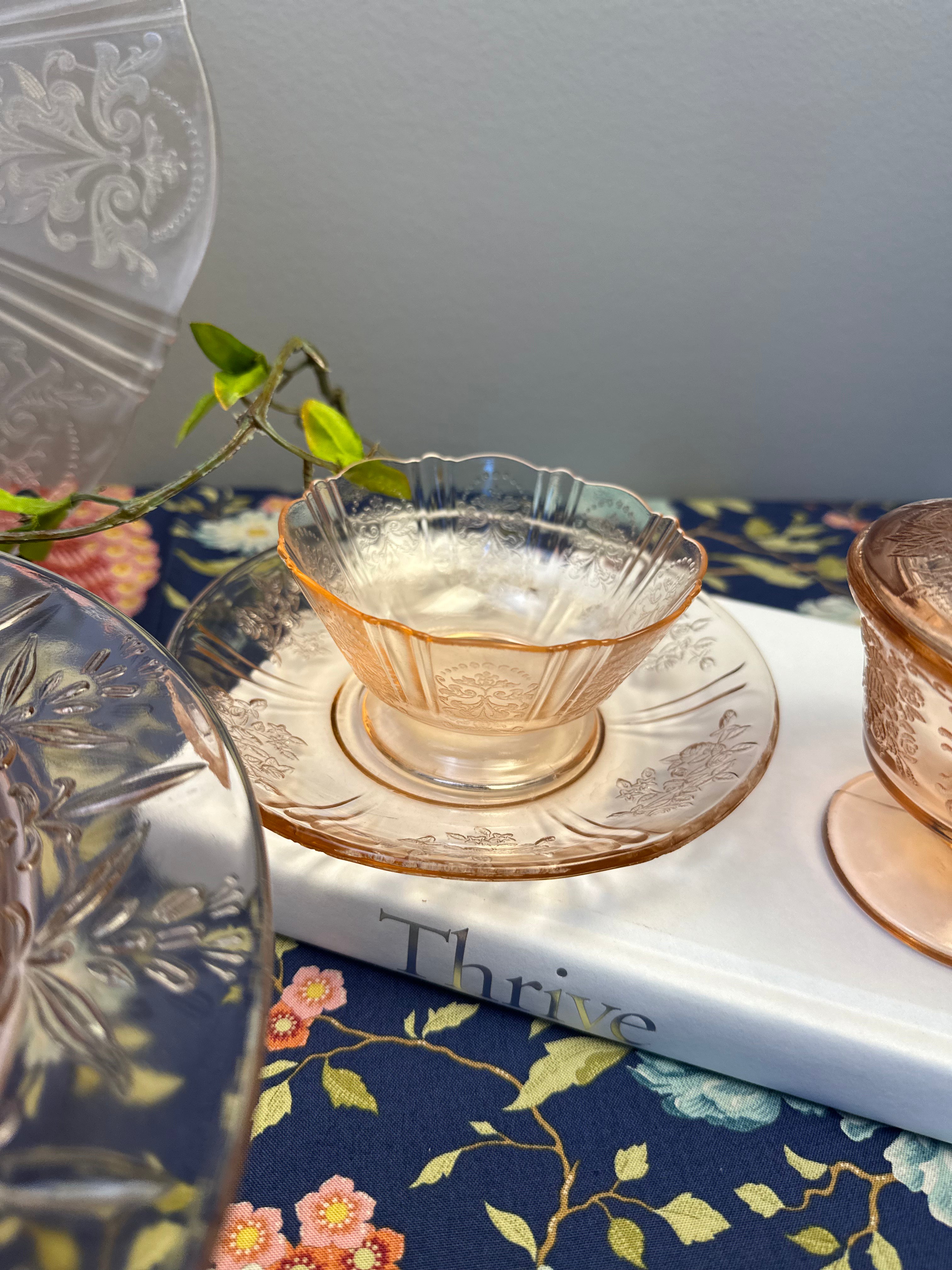 Pink Depression Glass  Sherbet - “American Sweetheart”  Macbeth Evans | Circa 1930-1936